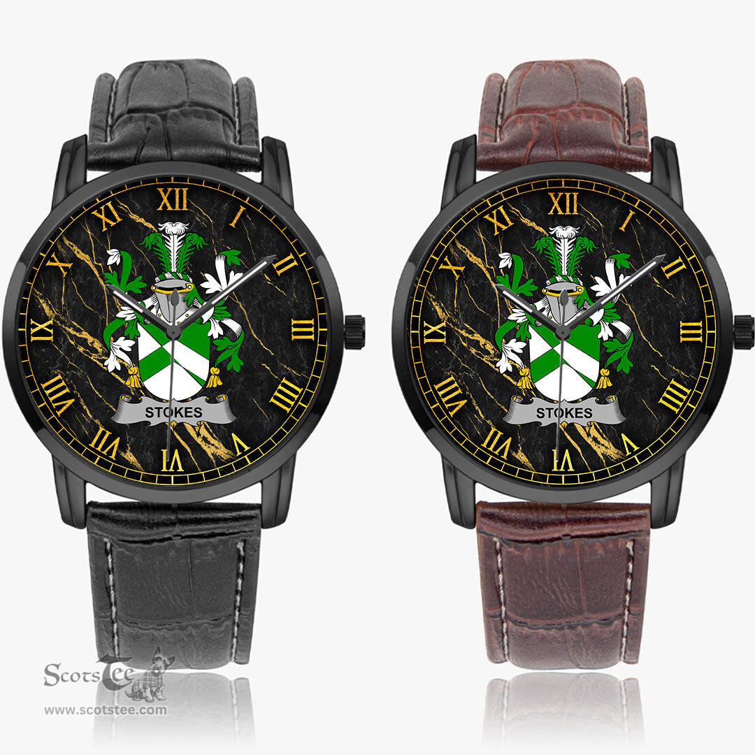 Irish Stokes Irish Coat of Arms Irish Watch Instafamous Quartz Leather Strap