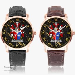 Irish Wybrants Irish Coat of Arms Irish Watch Instafamous Quartz Leather Strap