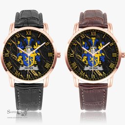Irish Orpen Irish Coat of Arms Irish Watch Instafamous Quartz Leather Strap