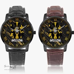 Irish Towers Irish Coat of Arms Irish Watch Instafamous Quartz Leather Strap