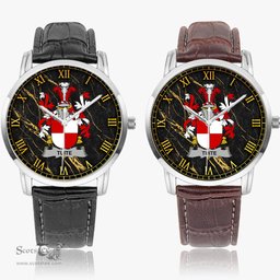 Irish Tuite Irish Coat of Arms Irish Watch Instafamous Quartz Leather Strap