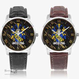 Irish Tuthill Irish Coat of Arms Irish Watch Instafamous Quartz Leather Strap