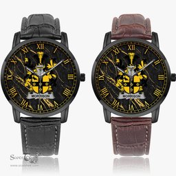 Irish Morrison Irish Coat of Arms Irish Watch Instafamous Quartz Leather Strap