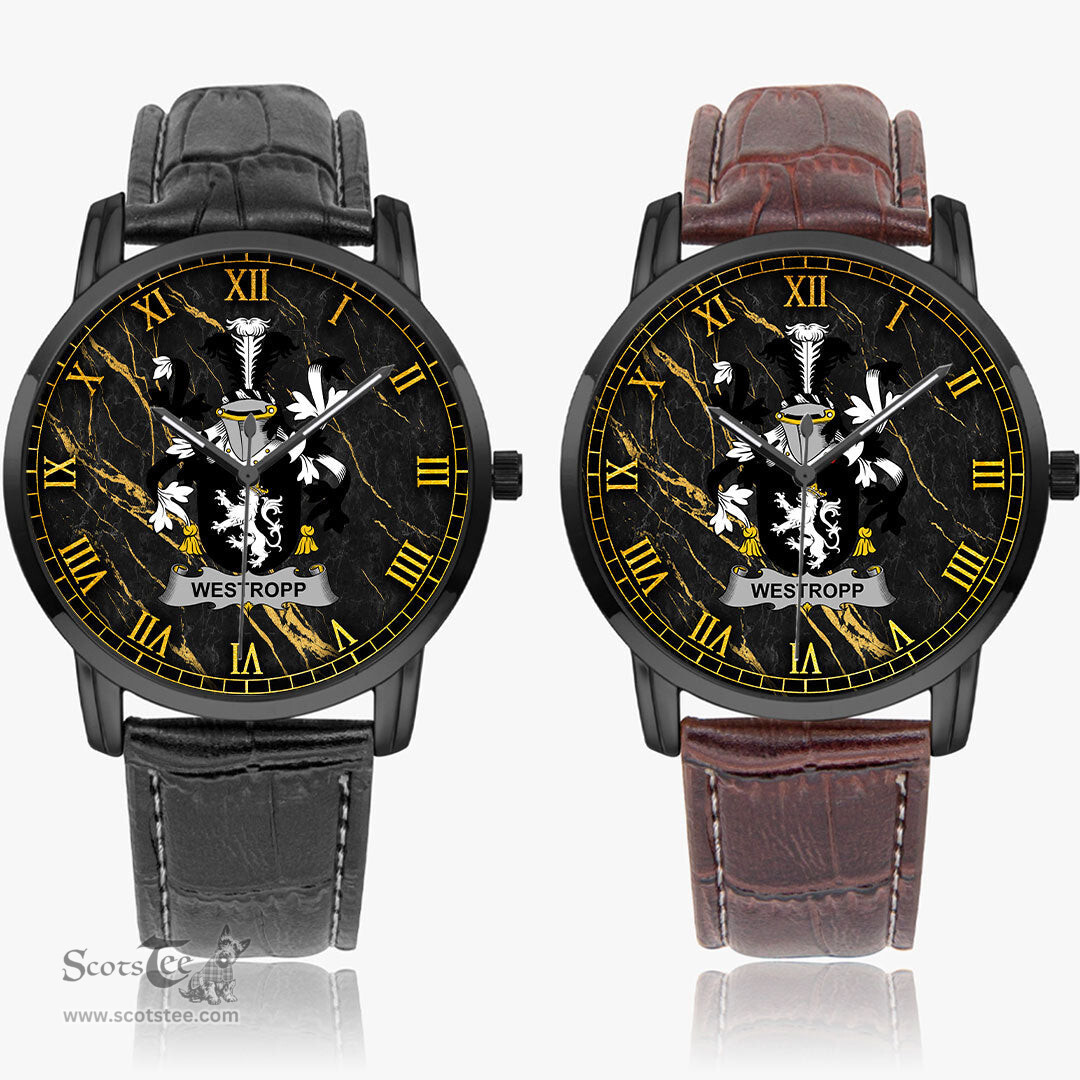 Irish Westropp Irish Coat of Arms Irish Watch Instafamous Quartz Leather Strap