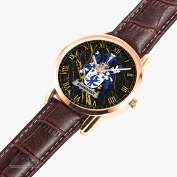 Irish Shanahan or O Shanahan Irish Coat of Arms Irish Watch Instafamous Quartz Leather Strap