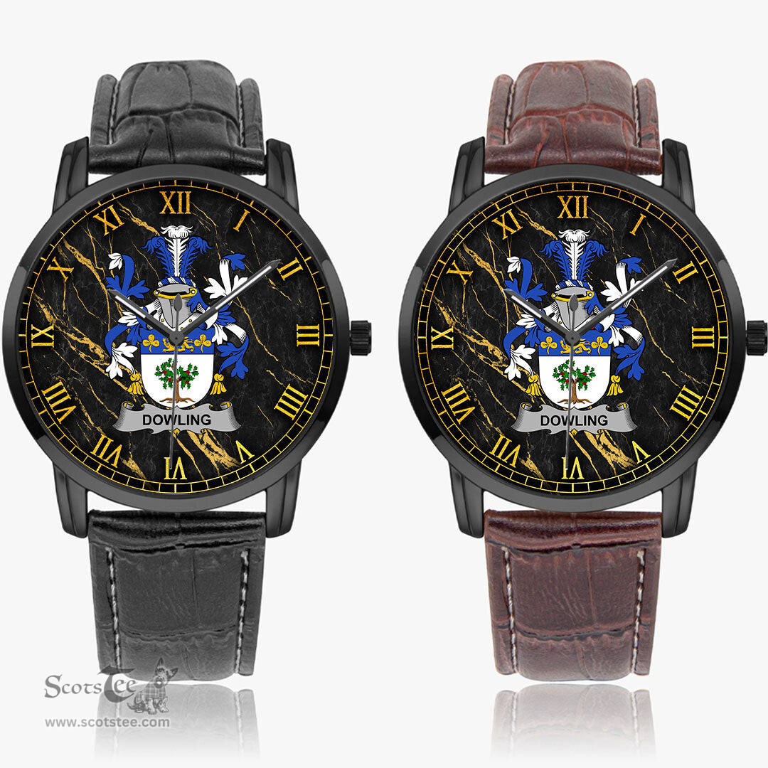 Irish Dowling or O Dowling Irish Coat of Arms Irish Watch Instafamous Quartz Leather Strap