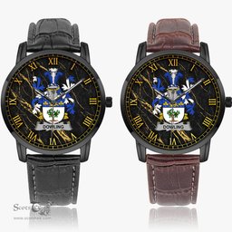 Irish Dowling or O Dowling Irish Coat of Arms Irish Watch Instafamous Quartz Leather Strap