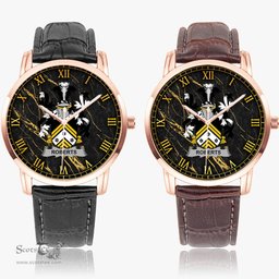 Irish Roberts Irish Coat of Arms Irish Watch Instafamous Quartz Leather Strap