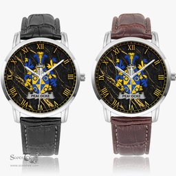 Irish Peacocke Irish Coat of Arms Irish Watch Instafamous Quartz Leather Strap