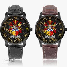 Irish Vizer Irish Coat of Arms Irish Watch Instafamous Quartz Leather Strap