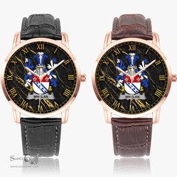 Irish Whelan Irish Coat of Arms Irish Watch Instafamous Quartz Leather Strap