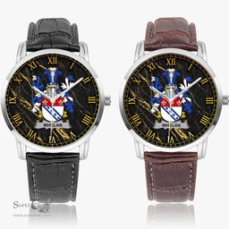 Irish Whelan Irish Coat of Arms Irish Watch Instafamous Quartz Leather Strap