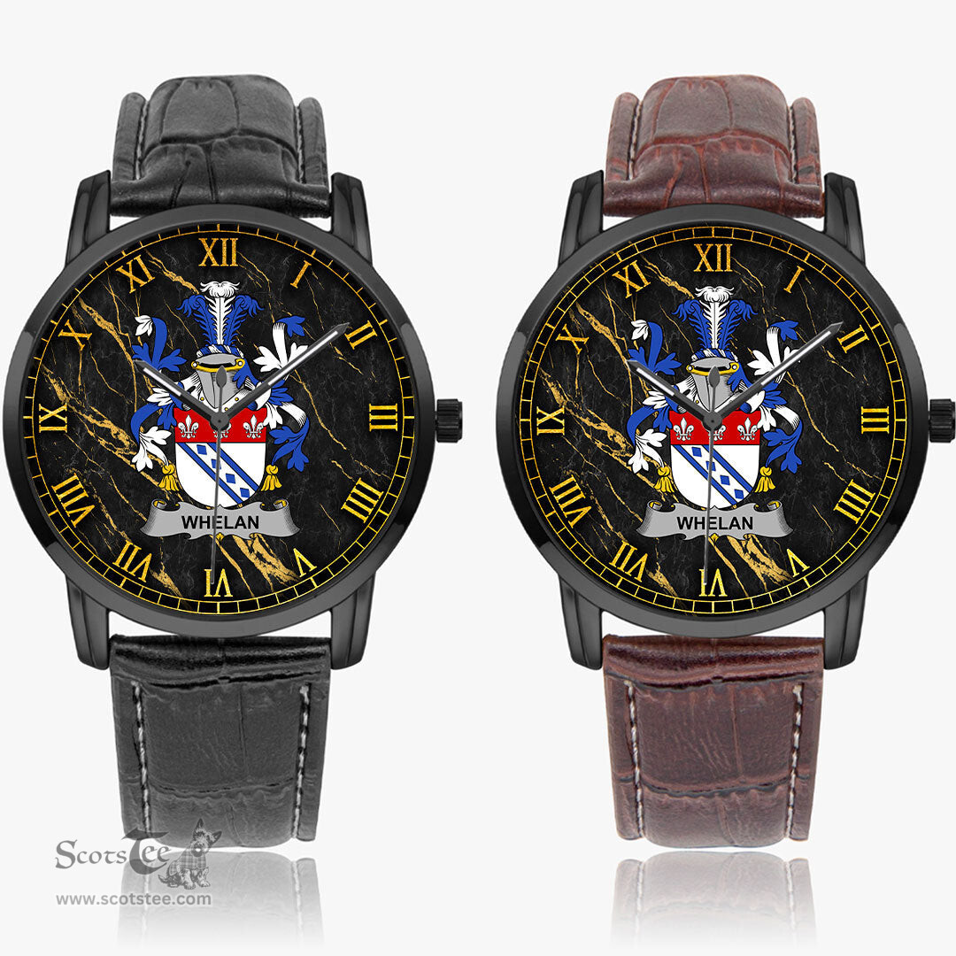 Irish Whelan Irish Coat of Arms Irish Watch Instafamous Quartz Leather Strap