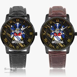 Irish Whelan Irish Coat of Arms Irish Watch Instafamous Quartz Leather Strap