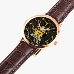 Irish Mortimer Irish Coat of Arms Irish Watch Instafamous Quartz Leather Strap