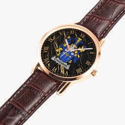 Irish Stevenson Irish Coat of Arms Irish Watch Instafamous Quartz Leather Strap