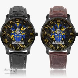 Irish Stevenson Irish Coat of Arms Irish Watch Instafamous Quartz Leather Strap