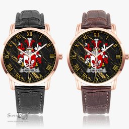 Irish Sarsfield Irish Coat of Arms Irish Watch Instafamous Quartz Leather Strap