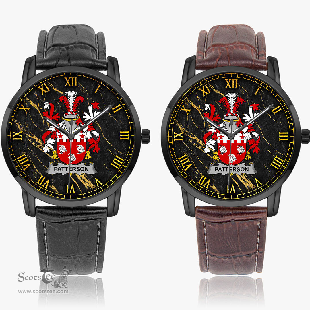 Irish Patterson Irish Coat of Arms Irish Watch Instafamous Quartz Leather Strap