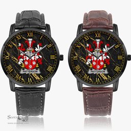 Irish Patterson Irish Coat of Arms Irish Watch Instafamous Quartz Leather Strap