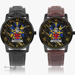 Irish Walron Irish Coat of Arms Irish Watch Instafamous Quartz Leather Strap
