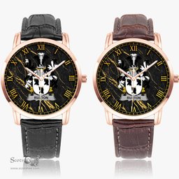 Irish Ruxton Irish Coat of Arms Irish Watch Instafamous Quartz Leather Strap