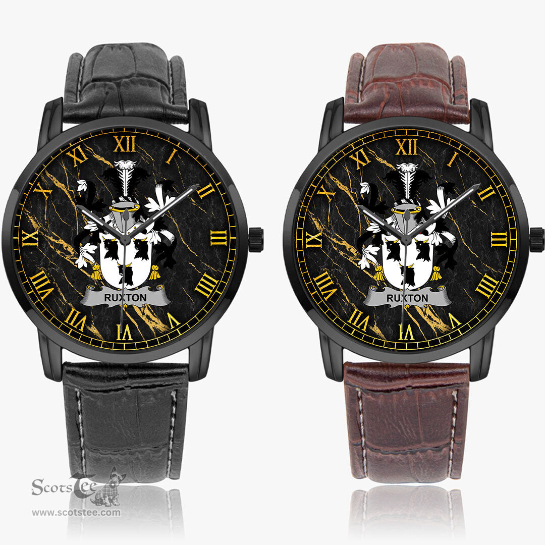 Irish Ruxton Irish Coat of Arms Irish Watch Instafamous Quartz Leather Strap