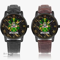 Irish Rooney or O Rooney Irish Coat of Arms Irish Watch Instafamous Quartz Leather Strap
