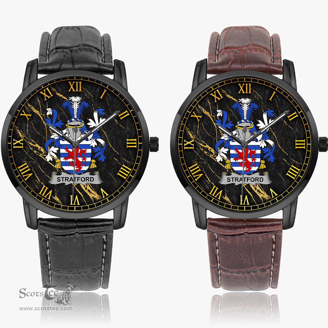 Irish Stratford Irish Coat of Arms Irish Watch Instafamous Quartz Leather Strap