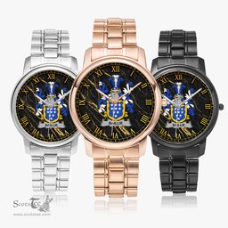 Irish Baillie Irish Coat of Arms Irish Watch Folding Clasp Type Stainless Steel Quartz Watch