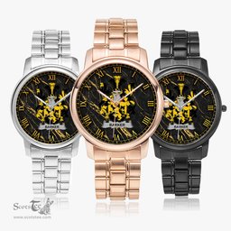 Irish Barker Irish Coat of Arms Irish Watch Folding Clasp Type Stainless Steel Quartz Watch