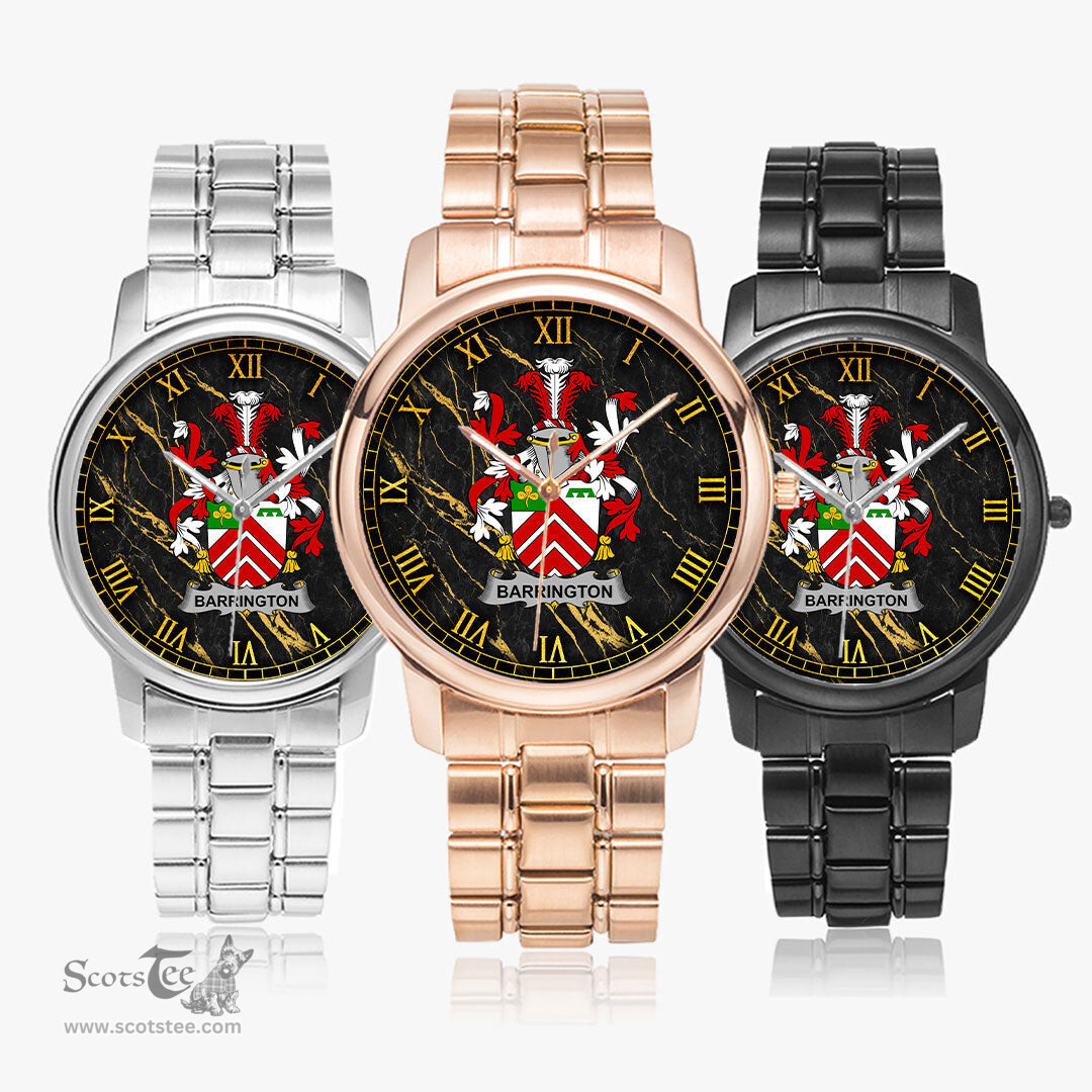 Irish Barrington Irish Coat of Arms Irish Watch Folding Clasp Type Stainless Steel Quartz Watch