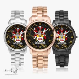 Irish Boland or O Boland Irish Coat of Arms Irish Watch Folding Clasp Type Stainless Steel Quartz Watch