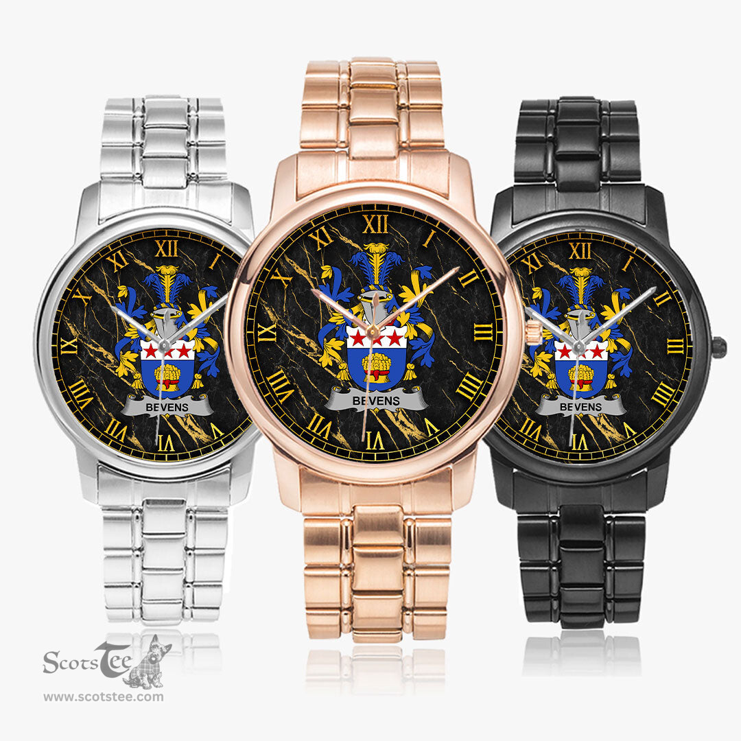 Irish Bevens Irish Coat of Arms Irish Watch Folding Clasp Type Stainless Steel Quartz Watch