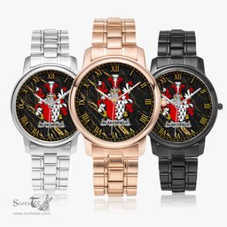 Irish Blanchfield Irish Coat of Arms Irish Watch Folding Clasp Type Stainless Steel Quartz Watch