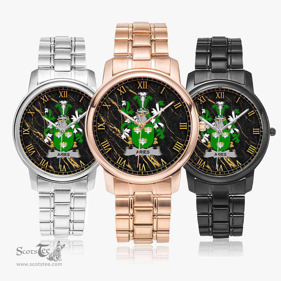 Irish Aries Irish Coat of Arms Irish Watch Folding Clasp Type Stainless Steel Quartz Watch
