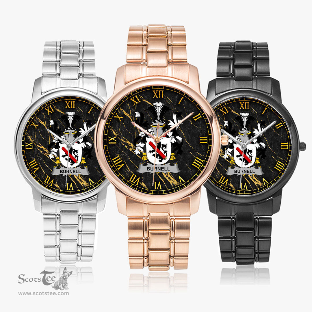 Irish Burnell Irish Coat of Arms Irish Watch Folding Clasp Type Stainless Steel Quartz Watch
