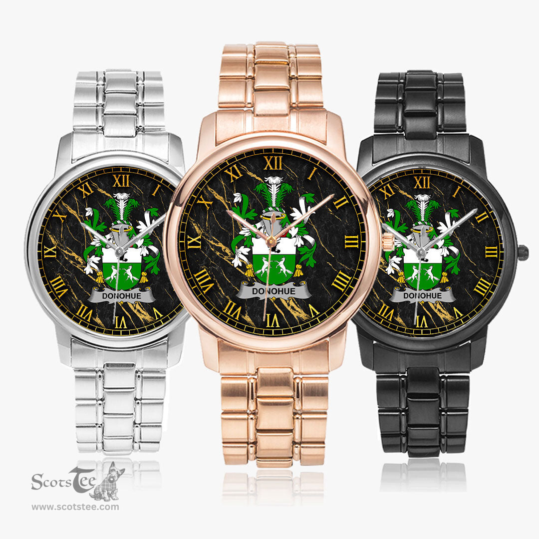 Irish Donohue or O Donohue Irish Coat of Arms Irish Watch Folding Clasp Type Stainless Steel Quartz Watch