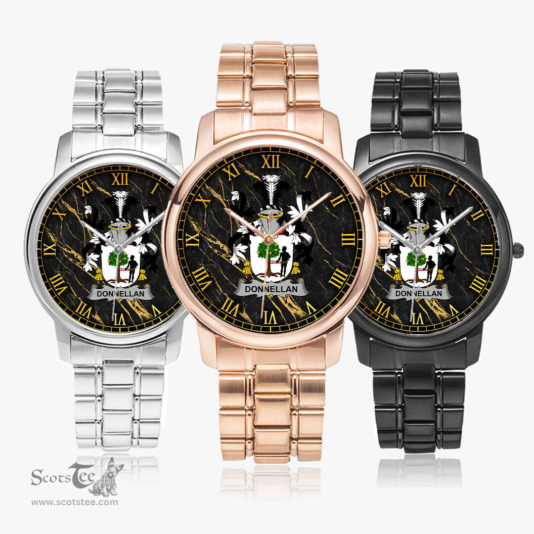 Irish Donnellan or O Donnellan Irish Coat of Arms Irish Watch Folding Clasp Type Stainless Steel Quartz Watch