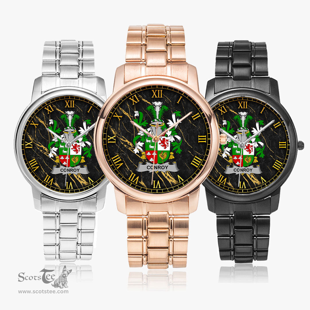 Irish Conroy or O Conry Irish Coat of Arms Irish Watch Folding Clasp Type Stainless Steel Quartz Watch