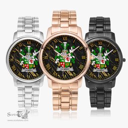 Irish Conroy or O Conry Irish Coat of Arms Irish Watch Folding Clasp Type Stainless Steel Quartz Watch