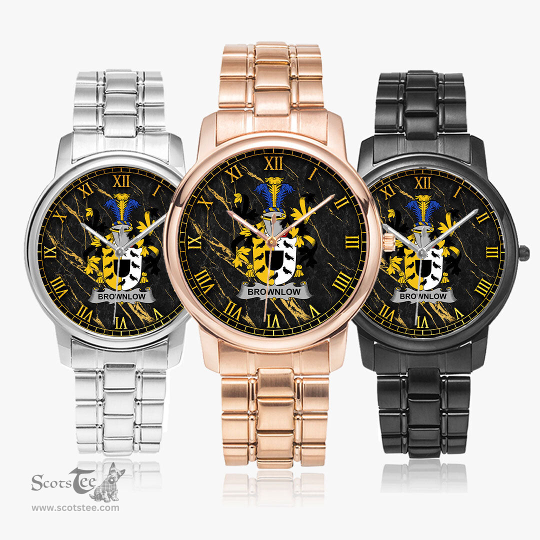 Irish Brownlow Irish Coat of Arms Irish Watch Folding Clasp Type Stainless Steel Quartz Watch