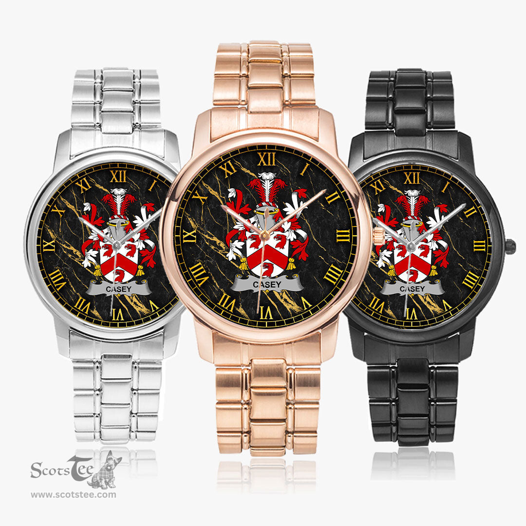 Irish Casey or O Casey Irish Coat of Arms Irish Watch Folding Clasp Type Stainless Steel Quartz Watch