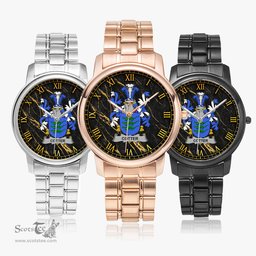 Irish Cotter or MacCotter Irish Coat of Arms Irish Watch Folding Clasp Type Stainless Steel Quartz Watch