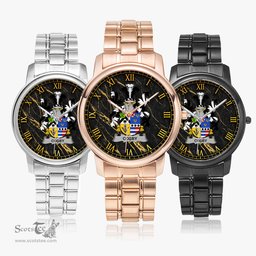 Irish Cosby Lord Sydney Irish Coat of Arms Irish Watch Folding Clasp Type Stainless Steel Quartz Watch