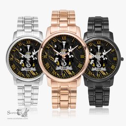Irish Dane or O Dane Irish Coat of Arms Irish Watch Folding Clasp Type Stainless Steel Quartz Watch