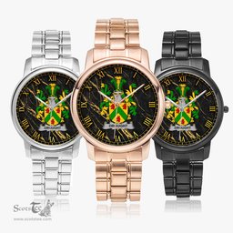 Irish Drought Irish Coat of Arms Irish Watch Folding Clasp Type Stainless Steel Quartz Watch