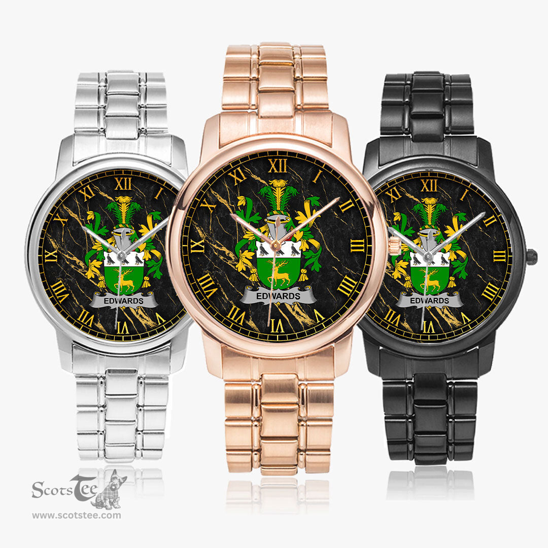 Irish Edwards Irish Coat of Arms Irish Watch Folding Clasp Type Stainless Steel Quartz Watch
