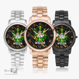 Irish Edwards Irish Coat of Arms Irish Watch Folding Clasp Type Stainless Steel Quartz Watch
