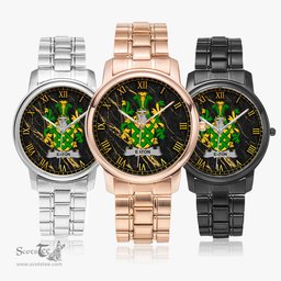 Irish Eaton Irish Coat of Arms Irish Watch Folding Clasp Type Stainless Steel Quartz Watch